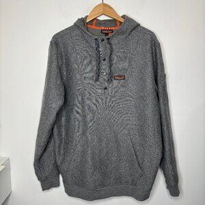 Patagonia Hemp Work Hoody Sweatshirt Mens Large Gray Snap